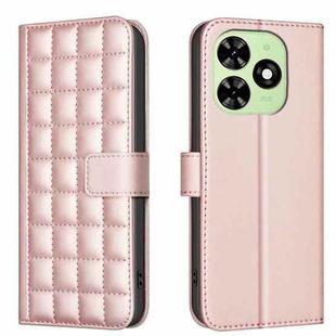For Tecno Spark Go 2024 / 20C / Pop 8 Square Texture Leather Phone Case(Rose Gold)