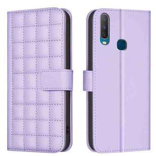 For vivo Y11 / Y15 / Y12 / Y17 Square Texture Leather Phone Case(Purple)