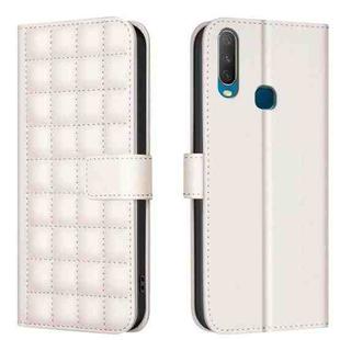 For vivo Y11 / Y15 / Y12 / Y17 Square Texture Leather Phone Case(Beige)