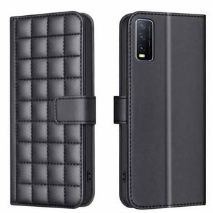 For vivo Y20 Square Texture Leather Phone Case(Black)