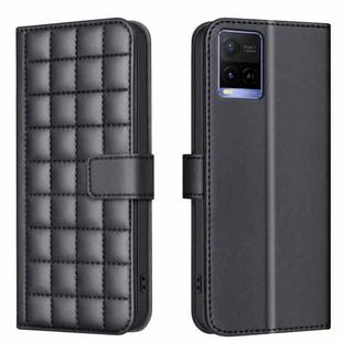 For vivo Y21 / Y21s / Y33s Square Texture Leather Phone Case(Black)