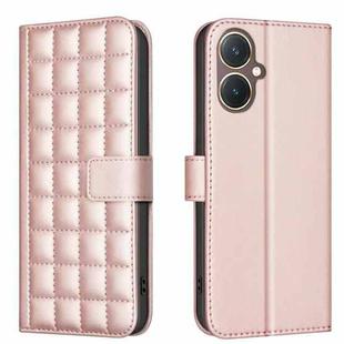 For vivo Y27 4G Square Texture Leather Phone Case(Rose Gold)