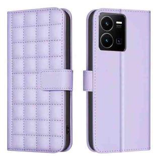 For vivo Y35 4G / Y22s Square Texture Leather Phone Case(Purple)