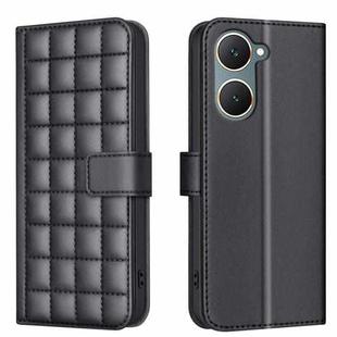 For vivo Y03 4G Global Square Texture Leather Phone Case(Black)