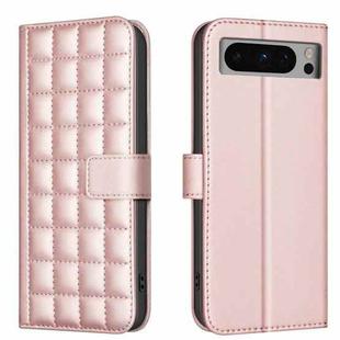 For Google Pixel 8 Pro Square Texture Leather Phone Case(Rose Gold)