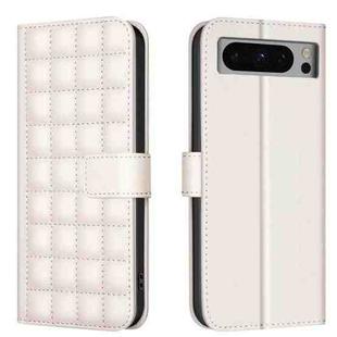 For Google Pixel 8 Pro Square Texture Leather Phone Case(Beige)