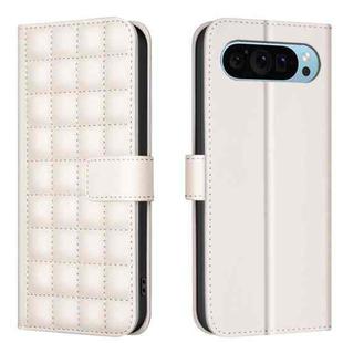 For Google Pixel 9 Pro Square Texture Leather Phone Case(Beige)
