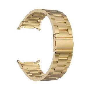 For Samsung Galaxy Watch Ultra 47mm Three Beads Steel Watch Band(Gold)