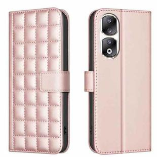 For Honor 90 Pro Square Texture Leather Phone Case(Rose Gold)