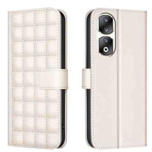 For Honor 90 Pro Square Texture Leather Phone Case(Beige)