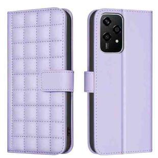 For Honor 200 Lite Global Square Texture Leather Phone Case(Purple)