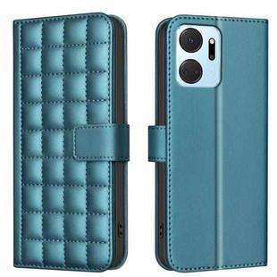 For Honor X7a Square Texture Leather Phone Case(Green)