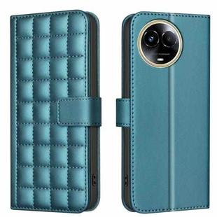 For Realme 11 5G Global / 11X Square Texture Leather Phone Case(Green)