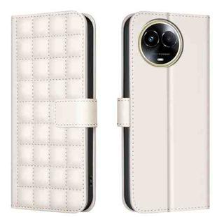 For Realme 11 5G Global / 11X Square Texture Leather Phone Case(Beige)