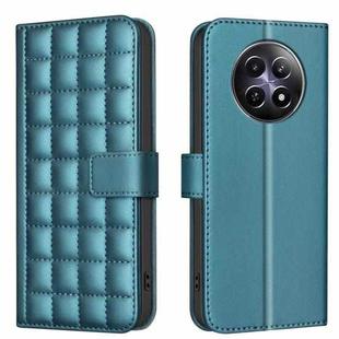 For Realme 12 5G Global Square Texture Leather Phone Case(Green)