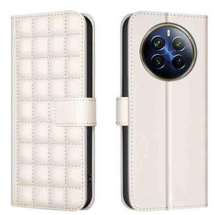 For Realme 12 Pro 5G / 12 Pro+ 5G Global Square Texture Leather Phone Case(Beige)