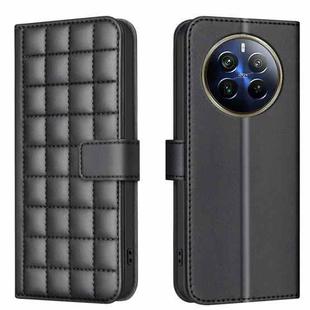 For Realme 12 Pro 5G / 12 Pro+ 5G Global Square Texture Leather Phone Case(Black)