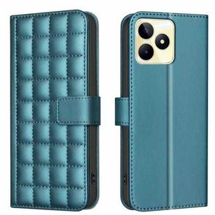 For Realme C53 Square Texture Leather Phone Case(Green)