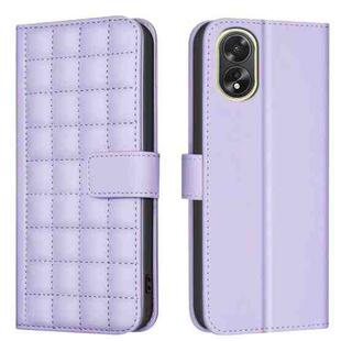 For OPPO A38 4G / A18 4G Square Texture Leather Phone Case(Purple)