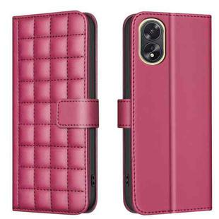 For OPPO A38 4G / A18 4G Square Texture Leather Phone Case(Red)