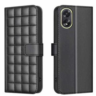 For OPPO A38 4G / A18 4G Square Texture Leather Phone Case(Black)