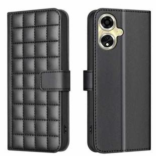For OPPO A59 5G Square Texture Leather Phone Case(Black)