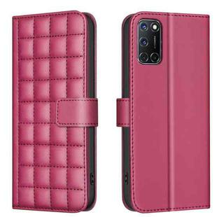 For OPPO A72 / A52 / A92 Square Texture Leather Phone Case(Red)