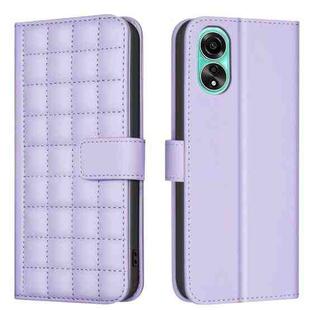 For OPPO A78 4G Square Texture Leather Phone Case(Purple)