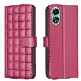 For OPPO A78 4G Square Texture Leather Phone Case(Red)