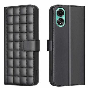 For OPPO A78 4G Square Texture Leather Phone Case(Black)