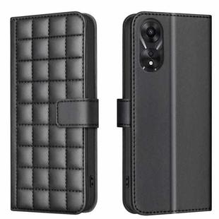 For OPPO A78 5G Square Texture Leather Phone Case(Black)