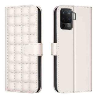 For OPPO A94 4G / Reno5 F / F19 Pro Square Texture Leather Phone Case(Beige)