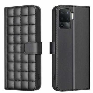 For OPPO A94 4G / Reno5 F / F19 Pro Square Texture Leather Phone Case(Black)