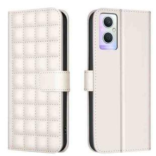 For OPPO A96 5G / Reno7 Z Square Texture Leather Phone Case(Beige)