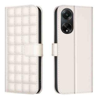 For OPPO A98 5G / F23 / A1 Square Texture Leather Phone Case(Beige)