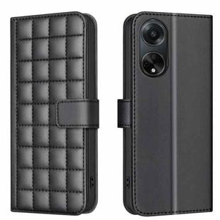 For OPPO A98 5G / F23 / A1 Square Texture Leather Phone Case(Black)