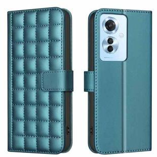 For OPPO Reno11 F 5G Square Texture Leather Phone Case(Green)