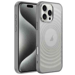 For iPhone 15 Pro Acrylic Skin Feel Corrugated Phone Case(Grey)