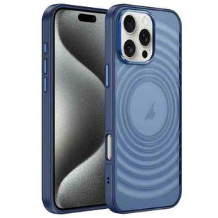 For iPhone 15 Pro Acrylic Skin Feel Corrugated Phone Case(Blue)