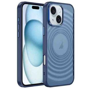 For iPhone 15 Acrylic Skin Feel Corrugated Phone Case(Blue)