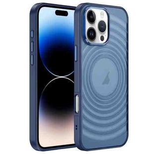 For iPhone 14 Pro Acrylic Skin Feel Corrugated Phone Case(Blue)