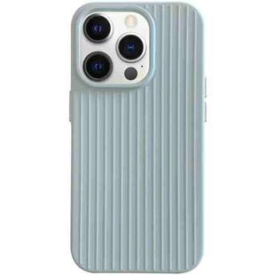 For iPhone 12 Pro Macaroon Tile Stripe TPU Hybrid PC Phone Case(Blue)