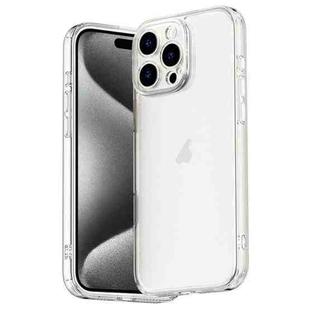 For iPhone 15 Pro Four Corner Airbag Transparent Glass Phone Case