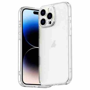 For iPhone 14 Pro Max Four Corner Airbag Transparent Glass Phone Case