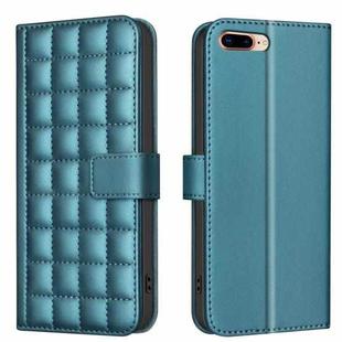 For iPhone SE 2022 / SE 2020 / 8 / 7 Square Texture Leather Phone Case(Green)