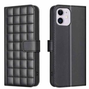 For iPhone 11 Square Texture Leather Phone Case(Black)