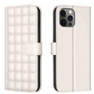 For iPhone 11 Pro Square Texture Leather Phone Case(Beige)