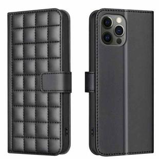 For iPhone 11 Pro Square Texture Leather Phone Case(Black)
