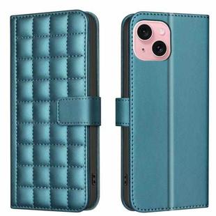 For iPhone 14 / 13 Square Texture Leather Phone Case(Green)