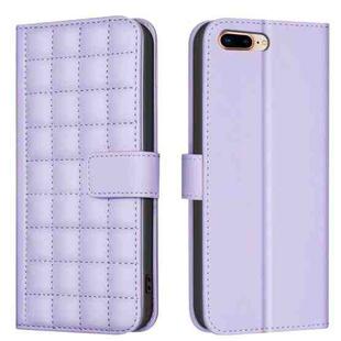 For iPhone SE 2024 Square Texture Leather Phone Case(Purple)